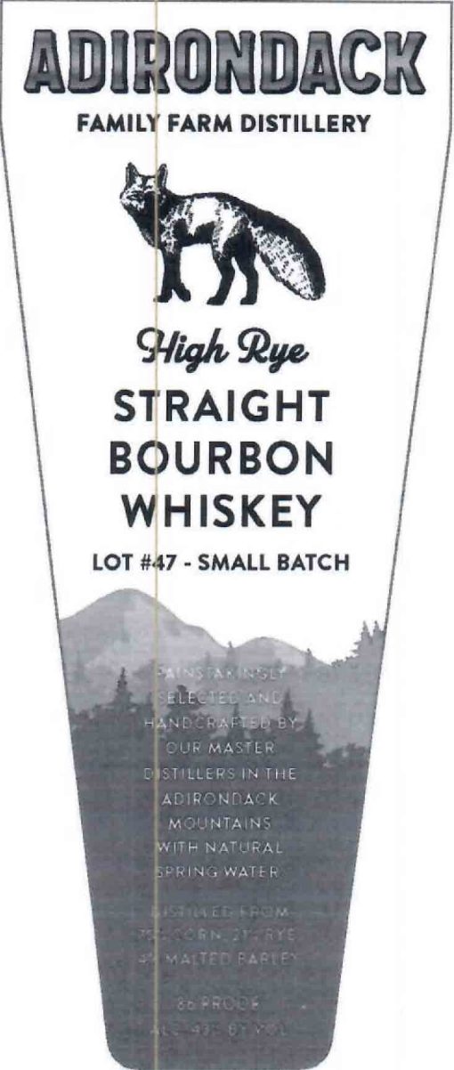 Adirondack High Rye Straight Bourbon Whiskey 750ML