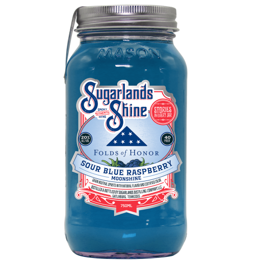 Sugarlands Folds of Honor Sour Blue Raspberry Moonshine 750ml