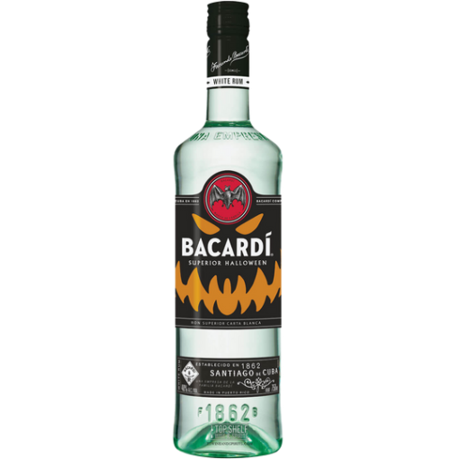 Bacardi Light Rum Superior 80 Halloween Label 1.75 L