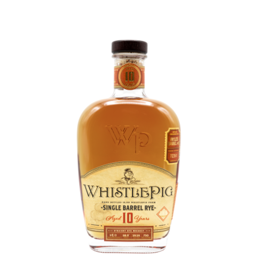 WhistlePig Rye 10 Year Sb Old Flask Fish  750ML